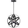 Black Industrial Vintage Metal Globe Ceiling Light Pendant Light, Changeable Hanging Light Chandelier Fixture for Kitchen Island Dining Table Bedroom Hallway.