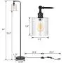 DEWENWILS Modern Floor Lamp for Living Room,Bedroom,Office,Stylish Black Standing Lamp with Adjustable Glass Shade,63 inch Corner Lamp