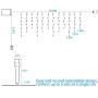 TORCHSTAR 16.4ft Extendable Icicle Lights with 216 LEDs, LED Starry Long Drop String Lights, Decoration Fairy Lights for Living Room, Holliday, Blue