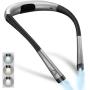Glocusent LED Neck Reading Light, Book Light for Reading in Bed, 3 Colors, 6 Brightness Levels, Bendable Arms, Rechargeable, Long Lasting, Perfect for Reading, Knitting, Camping, Repairing