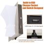 Facon Vanity Wall Sconce LED Bedside Reading Light with USB Charger Socket (5V 2.4A Max Speed) and On&Off Switch, Dimmable, Brushed Nickel, Vanity Wall Lamp for Bedroom Room, Living Room, Hotel