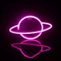 Wanxing Planet Neon Signs Led Neon Wall Sign Pink Neon Lights USB/Battery Hanging Neon Light for Bedroom Kids Room Hotel Shop Restaurant Game Office Wall Art Decoration Sign Party Supply Gift(Pink)