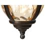 Bellagio Rustic Outdoor Ceiling Light Bronze 18'' Hammered Glass for Exterior Entryway Porch - John Timberland
