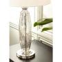 Carol Modern Table Lamps Set of 2 Mercury Glass Column White Drum Shade for Living Room Family Bedroom Bedside Nightstand - 360 Lighting