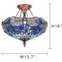 Capulina Hand-Crafted Tiffany Dragonfly Kitchen Island Light, Tiffany Pendant Lamp, Hanging Tiffany Style Lamp, Tiffany Kitchen Chandelier, Tiffany Hanging Lights, Tiffany Glass Chandelier for Kitchen