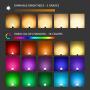 LE 9W Color Changing Light Bulbs with Remote, Dimmable LED Light Bulb, 60W Equivalent 806 Lumens Warm White, RGB Decorative Lighting for Home Bar Party Bedroom, A19 E26 Screw Base (4 Pack)