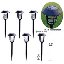 Solar Walkway Lights Outdoor, Warm White Pathway Garden Stakes, Waterproof Sun Powered LED Landscape Lighting for Yard,Path,Lawn Decor (8Lumens, 6Pcs)