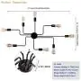 Modern Industrial Sputnik Ceiling Light - MKLOT Vintage Metal Pendant Lighting Fixture Black Painted Finish Semi Flush Mount Chandelier with 8 Lights for Kitchen Living Room Dining Room