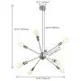 SGLfarmty Sputnik Chandeliers Mid Century Morden Ceiling Light Fixture for Flat or Sloped Ceiling Bar Dining Room 8 Lights (Satin Nickel)