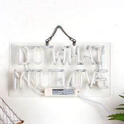 Neon Signs,DO What You Love Real Glass Neon Sign Beer Bar Pub Store Home Room Party Light Sign Neon Lamp Wall Artwork Signs, Prepaid Custom Duty（14.5''x8'',Pink）