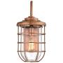 Westinghouse Lighting 6347900 Ferry One-Light Outdoor Wall Fixture, Washed Copper Finish with Clear Seeded Glass,