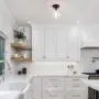 VILUXY Semi Flush Mount Ceiling Light, Industrial Clear Glass Shade Light Fixtures Ceiling for Hallway, Schoolhouse, Entryway, Kitchen, Dining Room, Laundry Room