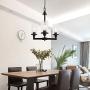 XINCAN Farmhouse Chandelier Lighting for Dining Room Light Fixture Ceiling Hanging,3 Light Black Vintage Industrial Pendant for Kitchen Island