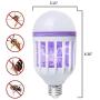 2 Pack Bug Zapper Light Bulbs, 2 in 1 Mosquito Killer Lamp, UV LED Mosquito Fly Killer Bulb for Indoor and Outdoor