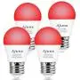 LED Red Light Bulb Dimmable 40W Equivalent A15 Red Light Bedroom Night Light Party Decoration Porch Holiday Lighting E26 Base 5W 4Pack