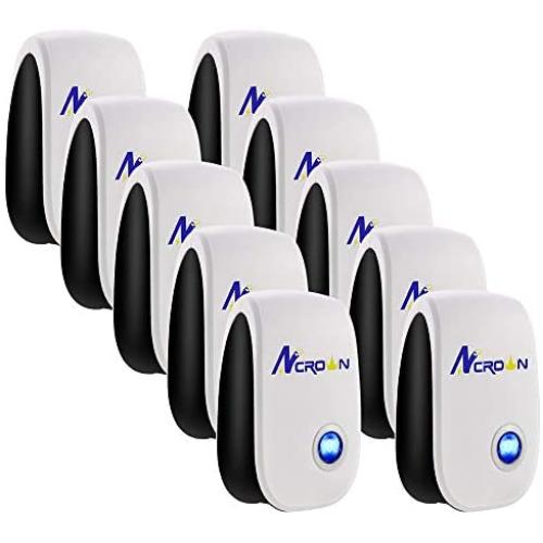 ANCROWN 10 Pack Ultrasonic Pest Repeller, New Electronic Mosquito Bug Rats Killer, Insect Control Set Plug in Indoor Restaurants Warehouse Office Home-Reliably for Pet and Human