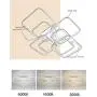 LED Ceiling Light Fixture With Remote Control,Chandelier Modern Acrylic Lighting Flush Mount Lamp 8 Heads for Dining Room Bedroom Square Kitchen Light Fixtures,Dimmable Light Color Changeable (White)