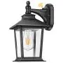 Outdoor Wall Lantern, Dusk to Dawn Sensor Exterior Light Fixture Wall Mount, E26 Socket Matte Black Wall Sconce with Clear Glass Shade, 100% Aluminum, Wall Lamp for Porch Entryway Doorway Outdoor Wall Lantern, Dusk to Dawn Sensor Exterior Light Fixture Wall Mount, E26 Socket Matte Black Wall Sconce with Clear Glass Shade, 100% Aluminum, Wall Lamp for Porch Entryway Doorway