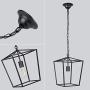 Unicozin Pendant Light Hanging Lantern Lighting Fixture for Kitchen and Dining Room, Industrial Retro Iron Chandelier Fixture,E26 Base, Black (Bulbs Not Included)