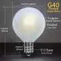 G40 Globe Replacement Bulbs with Frosted White, 1.5 Inch -5 Watt -Screw Base -Fits E12 and C7 Sockets, 25 Pack
