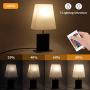 16 Colors RGB Table Lamp, Remote Control USB Table Lamp with 5 Levels Brightness, Total 80 Lights, Dimmable USB Bedside Lamp with Dual USB Ports & AC Outlet, Nightstand Lamps for Bedrooms