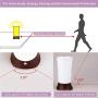 ZEEFO Motion Sensor Light, Wireless PIR Night Lights Portable Retro LED Battery Powered Light for Bedroom, Kids Room (Wood Grain Painted Base Set of 2)