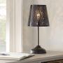 Touch Control Mini Table Lamp,  3 Way Dimmable Bedside Lamp, Decorative Nightstand Lamp for Bedroom, Living Room, Black Metal Shade Forest Lighting, Bulb Included