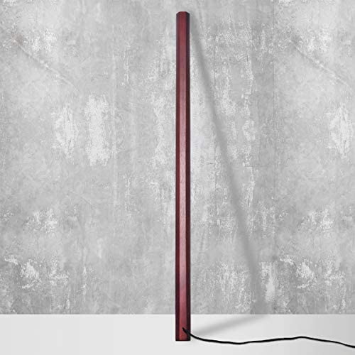 PURE ERA Solid Oak Wood LED Floor Lamp with 3 Color Temperature Adjustable Reading Standing Corner Night Lamp Simple Modern Hexagonal Design for Living Room Bedroom Office (Walnut)