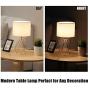 SOTTAE Modern Style Golden Hollowed Out Base Beside Living Room Bedroom Table Lamp, Desk Lamp with White Fabric Shade
