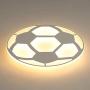 LITFAD Soccer-Patterned 20.47'' Wide Dimmable LED Ceiling Light Fixture in White for Boys Bedroom,Kids Room,Children Bedroom