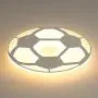 LITFAD Soccer-Patterned 20.47'' Wide Dimmable LED Ceiling Light Fixture in White for Boys Bedroom,Kids Room,Children Bedroom