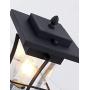 EERU Waterproof Outdoor Post Light Fixture Pole Mount Light with Pier Mount Adapter, Black Finish with Seeded Glass Outdoor Post Lantern for Patio, Garden, Porch and Backyard
