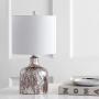 JONATHAN Y JYL1036B Gemma 19'' Glass Bell LED Lamp Coastal,for Bedroom, Living Room, Office, College Dorm, Coffee Table, Bookcase, Chrome