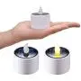 6pcs Solar Tea Lights, PChero Waterproof Rechargeable LED Flameless Tealight Candles with Dusk to Dawn Light Sensor for Lantern Window Outdoor Camping Emergency Home Decor