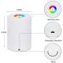 Night Light for Kids, Lightimes Touch Lamp for Bedrooms Living Room Portable Table Bedside Lamps with USB Rechargeable Internal Battery Dimmable Warm White Light & Color Changing RGB … (White)