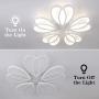 Modern Ceiling Light ,Ganeed 80W Dimmable LED Ceiling Lamp with Remote Control,Modern Flower Shape Flush Mount Lighting Fixture,LED Chandelier for Bedroom Dining Room Kitchen,3 Color Changeable
