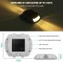 Solar Deck Lights Driveway Dock Lights, VOLISUN 12-Pack Led Wireless IP67 Waterproof Outdoor Warning Step Lights for Driveway Sidewalk Garden Pathway Yard(Warm White)