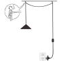 ANYE 15ft Transparent Plug-in UL On/Off Dimmer Switch Cord Green Shade Light Wooden Light Socket Cafe Lights Loft Style Simple Metal Ceiling Lamp for Dining Room Cafe Restaurant Bulbs Not Included