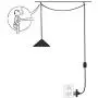 ANYE 15ft Transparent Plug-in UL On/Off Dimmer Switch Cord Green Shade Light Wooden Light Socket Cafe Lights Loft Style Simple Metal Ceiling Lamp for Dining Room Cafe Restaurant Bulbs Not Included
