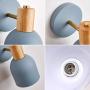 Wall lamp lighting fixtures, cement gray industrial bedroom adjustable bedside wall lamps, bathroom sink lighting