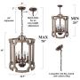 KSANA Farmhouse Chandelier, 5-Light Wood Drum Lantern Pendant Chandeliers for Dining Room, Bedroom, Kitchen Island, Foyer and Living Room KSANA Farmhouse Chandelier, 5-Light Wood Drum Lantern Pendant Chandeliers for Dining Room, Bedroom, Kitchen Island, Foyer and Living Room