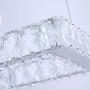 Maxax Crystal Chandelier 3 Squares LED Pendant Light for Dining Room, Living Room