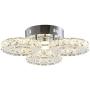 TongLan Modern LED Chandelier Ceiling Crystal Lamp 3 Rings Contemporary Flush Mount Light Fixture for Dining Room Living Room Hallway (Warm White)