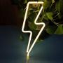 UCSAJI Lightning LED Neon Lights Lightning Shaped Decor Light Sign Lamp Christmas Wall Decor Birthday Party Kids Room Living Room Home Wedding Party Decor(Yellow)