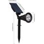 T-Sun Solar Spotlights, 4 LED Solar Powered Waterproof Outdoor Garden Landscape Lights, Auto-on/Auto-Off by Day, 180 Angle Adjustable for Tree, Patio, Yard, Garden, Driveway,Pool Area(Pink-1Pack)