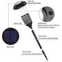 FUDESY Solar Torch Lights,LED Torches Light with Dancing Flickering Flames Outdoor Landscape Lighting, for Outside Pathway Garden Yard,1400K IP44,4-Pack