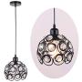 Crystal Pendant Light Mini Crystal Chandelier Lighting Metal Ball Lampshade Flush Mount Ceiling Lighting with Adjustable Hanging Cord for Kitchen Island Dining Room Bedroom Bar ,E26 Base,Black