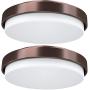 Tycholite Round LED Ceiling Light 50W, 4000K, 5500lm, 14.5 inch Flush to Ceiling Lights Fixture, Dimmable Led Kitchen Light, Great for Bedroom, Living Room, Office etc, 2 Pack