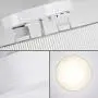 Ceiling Light, 15 Modern Stripe Fabric Pendant Light Shade Flush Mount, Large Drum Lampshade, Lamps for bedrooms, Flush Chrome Matt, 3 Bulbs