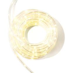 LED Rope Lights Outdoor - 25 Feet, Warm White, 152 Bright LEDs, Plug in, Low Voltage (12V), IP44 Waterproof Tube, Exterior Lighting or Christmas Decoration, UL Listed